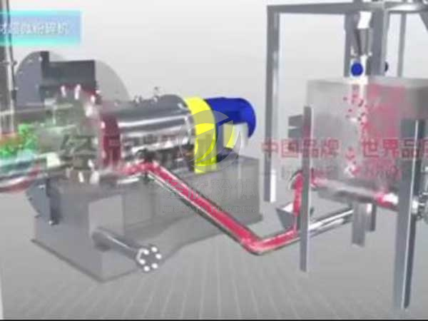 經欣粉體中藥材超微粉碎機工藝流程演示